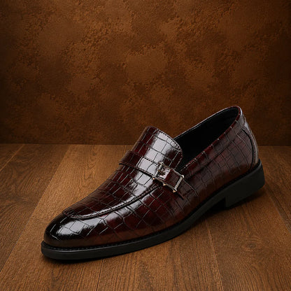 Croc Texture Loafers