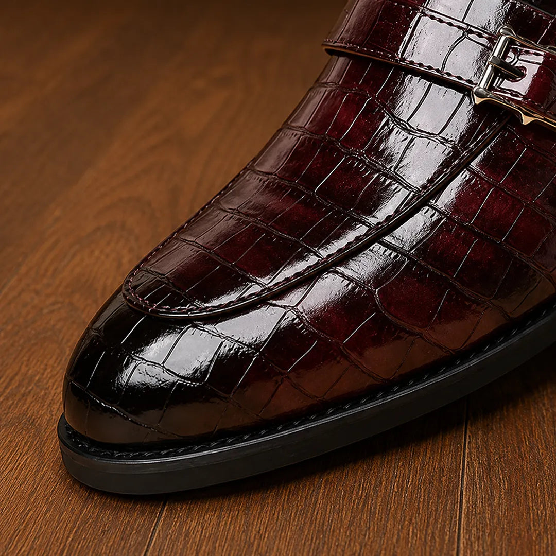 Croc Texture Loafers