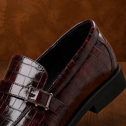 Croc Texture Loafers