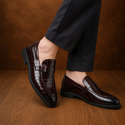 Croc Texture Loafers